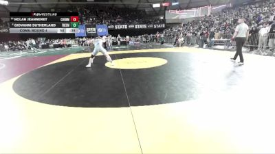 Boys 1B/2B 165 Cons. Round 4 - Nolan Jeanneret, Jenkins (Chewelah) vs Giovanni Sutherland, Freeman