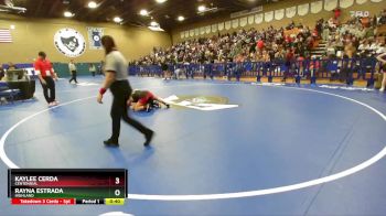 115 lbs Cons. Round 3 - Kaylee Cerda, Centennial vs Rayna Estrada, Highland