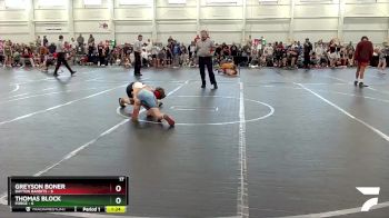 80 lbs Round 3 (6 Team) - Greyson Boner, Dayton Bandits vs Thomas Block, Forge
