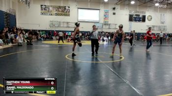 150 lbs Semifinal - Matthew Young, Canby vs Daniel Maldonado, Century