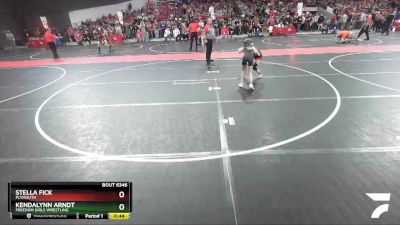 75 lbs Quarterfinal - Stella Fick, Plymouth vs Kendalynn Arndt, Freedom Girls Wrestling