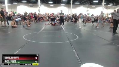 100 lbs Round 2 (4 Team) - Kayne Burkett, Mat Warriors Blue vs Ryan Mertz, U2 Upstate Uprising