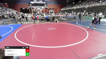 73 lbs Round Of 16 - Bru Sharp, Wray WC vs Leihum Twombly, Panhandle Wr Ac