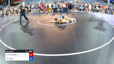 120 lbs Rnd Of 16 - Skylar Schaefer, VA vs Savannah Witt, PA