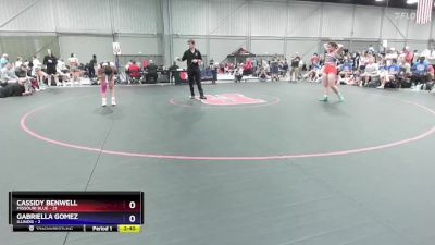 115 lbs Round 2 (8 Team) - Cassidy Benwell, Missouri Blue vs Gabriella Gomez, Illinois