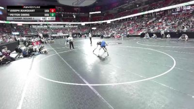 D1-132 lbs Champ. Round 1 - Peyton Oberg, Baraboo vs Joseph Jeanquart, Luxemburg-Casco