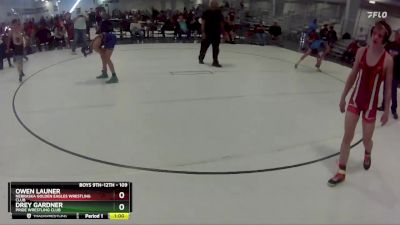 109 lbs Cons. Round 5 - Drey Gardner, Pride Wrestling Club vs Owen Launer, Nebraska Golden Eagles Wrestling Club