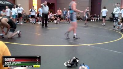 130 lbs Quarterfinals (8 Team) - Juan Mata, Alpha Elite vs Blaine Wallace, Ice Spice Elite