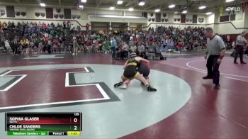 135 lbs Quarterfinal - Chloe Sanders, Vinton-Shellsburg vs Sophia Glaser, NH/TV