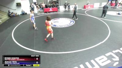 114 lbs Cons. Round 2 - Ryder Montes, Beat The Streets - Los Angeles vs Roman Frye, Spring Hills Wrestling