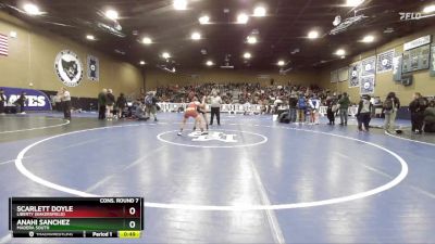 100 lbs Cons. Round 7 - Scarlett Doyle, Liberty (Bakersfield) vs Anahi Sanchez, Madera South