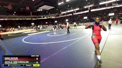 Girls 190 lbs Champ. Round 1 - Natalia Jade Iliwaalani, Federal Way (Girls) vs Anna Muzuri, Kent Meridian (Girls)