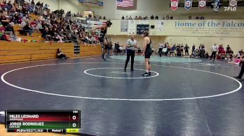 144 lbs Semifinal - Jorge Rodriguez, Century vs Miles Leonard, Sherwood