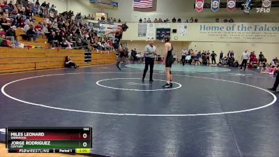 144 lbs Semifinal - Jorge Rodriguez, Century vs Miles Leonard, Sherwood