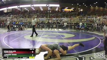 2A 132 lbs Quarterfinal - LOWDEN WARD, Hollins vs Ryan Phillips, Winter Springs