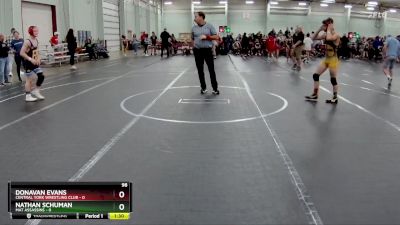 98 lbs Round 5 (8 Team) - Nathan Schuman, Mat Assassins vs Donavan Evans, Central York Wrestling Club