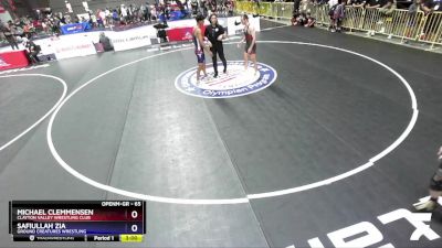 65 lbs Quarterfinal - Michael Clemmensen, Clayton Valley Wrestling Club vs Safiullah Zia, Ground Creatures Wrestling