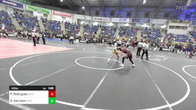 110 lbs Quarterfinal - Pablito Rodriguez, Ortega Middle School vs Brayson Garrison, Montrose Elite