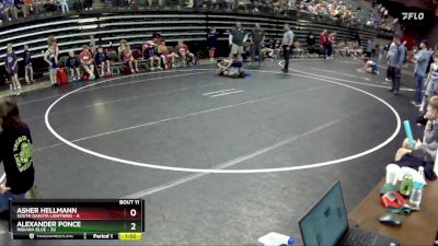 90 lbs Round 4 (6 Team) - Alexander Ponce, Indiana Blue vs Asher Hellmann, South Dakota Lightning