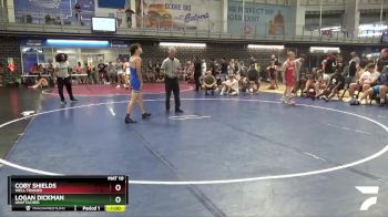 126 lbs Cons. Round 4 - Logan Dickman, Unattached vs Coby Shields, Well Trained