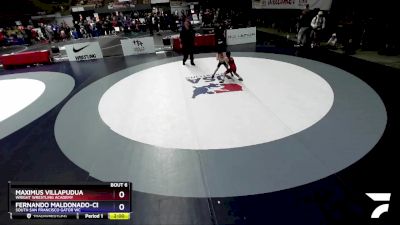 53 lbs Champ. Round 1 - Maximus Villapudua, Wright Wrestling Academy vs Fernando Maldonado-Cervantes, South San Francisco Gator WC