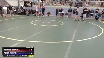 150 lbs Cons. Semi - Asher Bernick, Interior Grappling Academy vs Brayden Woods, Anchor Kings Wrestling Club