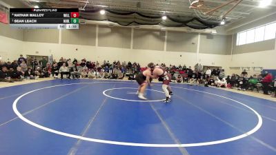 285 lbs Quarterfinal - Nathan Malloy, Wells vs Sean Leach, Noble