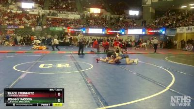 A - 145 lbs Cons. Round 2 - Johnny Paxson, Custer Co. (Miles City) vs Trace Steinmetz, Lockwood (Billings)