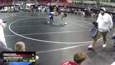 117 lbs Cons. Round 2 - Holdyn Quick, Scottsbluff Wrestling Club vs Grayson Steinmeyer, Seward Wrestling Club