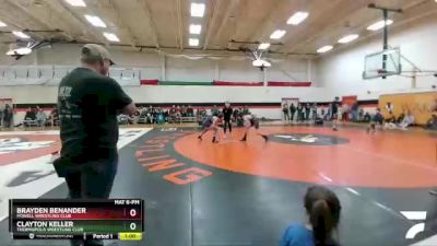 102-107 lbs Semifinal - Clayton Keller, Thermopolis Wrestling Club vs Brayden Benander, Powell Wrestling Club