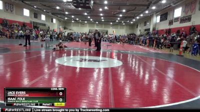 102 lbs Cons. Semi - Isaac Folk, Dakota Boyz Wrestling Club vs Jace Evers, Pinnacle Wrestling