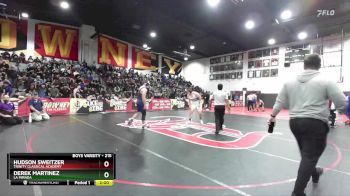 215 lbs Champ. Round 1 - Derek Martinez, La Mirada vs Hudson Sweitzer, Trinity Classical Academy