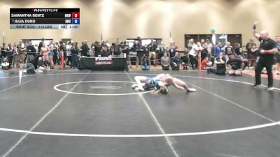 110 lbs Cons. Semis - Samantha Bentz, Misfits Girls Wrestling vs Julia Duro, Hammer Wrestling Club