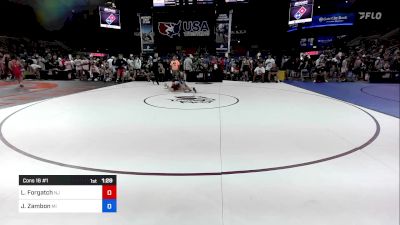 106 lbs Cons 16 #1 - Logan Forgatch, NJ vs Jordan Zambon, MI