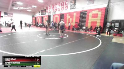 135 lbs Cons. Round 2 - Infiniti Borges, Frontier vs Kara Noah, Yucaipa