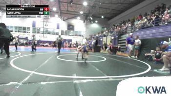 49 lbs Semifinal - Eagan Luxton, Raw Wrestling Club vs Kane Leyba, Team Tulsa Wrestling Club