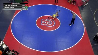 96 lbs Round Of 16 - Hayden Seymour, West Allegheny vs Yusuf Konte, Norristown