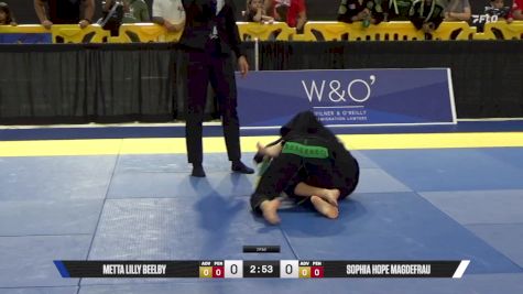 Sophia Hope Magdefrau vs Metta Lilly Beelby 2025 Pan Kids Jiu-Jitsu IBJJF Championship