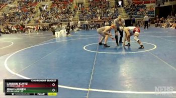 152 lbs Quarterfinal - Isiah Haugen, W2-Williston vs Landon Kurtz, E3-Devils Lake