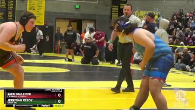 250 lbs Cons. Round 2 - Jeremiah Reedy, Ukiah WC vs Jack Ballerini, CR RAMS-LP TIGERS