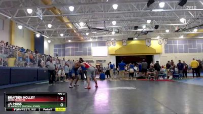 215 lbs Champ. Round 1 - Jai Moss, St. Andrew`s Episcopal School vs Brayden Holley, South Pontotoc