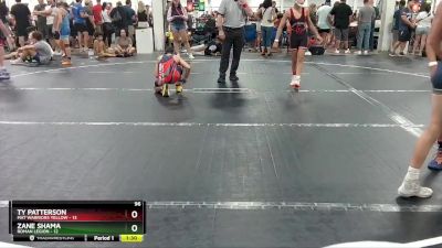 96 lbs Round 3 (6 Team) - Zane Shama, Roman Legion vs Ty Patterson, Mat Warriors Yellow