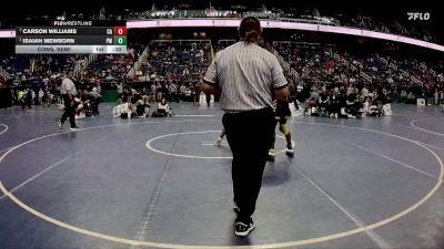 1A 150 lbs Cons. Semi - Isaiah Mewborn, Pamlico County High School vs Carson Williams, Chatham Central High School