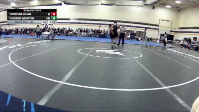 133 lbs Quarterfinal - Cristian Rojas, Rochester Christian vs Carson Webster, Southwestern Michigan College