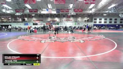 157 lbs Cons. Round 2 - Dylan Straley, Southern Oregon vs Michael Fox, Eastern Oregon University (OR)