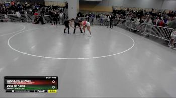 155 lbs Quarterfinal - Addeline Graser, Nebraska Wrestling Academy vs Kaylee Davis, Prodigy Wrestling