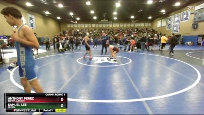 113 lbs Champ. Round 3 - Anthony Perez, Bishop Alemany vs Samuel Lee, Crespi