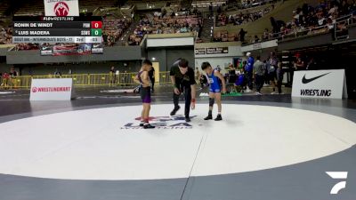 Intermediate Boys - 105 lbs Cons. Semis - Matthew Rodriguez, Red Wave Wrestling vs Bishop Rening, Wright Wrestling Academy