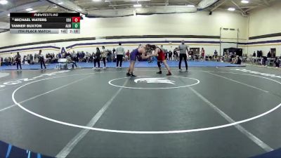 197 lbs 7th Place Match - Tanner Buxton, Albion College vs Michael Waters, East Stroudsburg University
