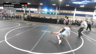 126 lbs Consi Of 64 #1 - Julian Salazar, Mountain Lion WC vs Saxon Bristol, Flow Academy HI